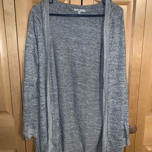 Charlotte Russe heather grey sweater cardigan